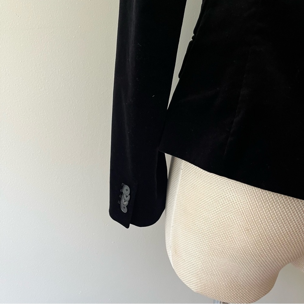 Ann Taylor Velvet Blazer 6 Black - Picture 5 of 7